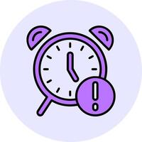 Alarm clock Filled Circle Fill Style Icon vector