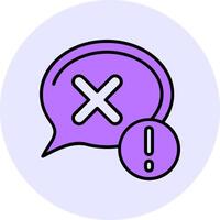 Cross Filled Circle Fill Icon Style vector