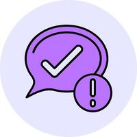 Checkmark Filled Circle Fill Style Icon vector