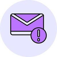 Email Filled Circle Fill Style Icon vector