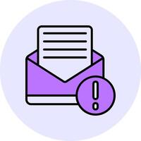 Mail Filled Circle Fill Style Icon vector