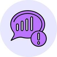 Network signal Filled Circle Fill Style Icon vector