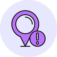 Pin Filled Circle Fill Style Icon vector
