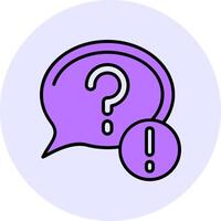 Question mark Filled Circle Fill Style Icon vector