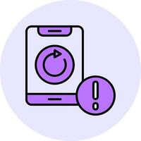 Rotate Filled Circle Fill Style Icon vector
