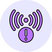 Signal Filled Circle Fill Style Icon vector