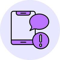 SMS Filled Circle Fill Style Icon vector