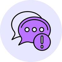 Speech bubble Filled Circle Fill Style Icon vector