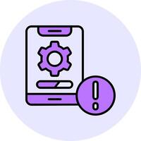 Update Filled Circle Fill Style Icon vector