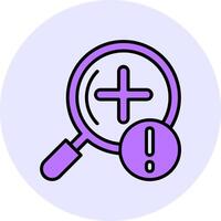 Zoom in Filled Circle Fill Style Icon vector