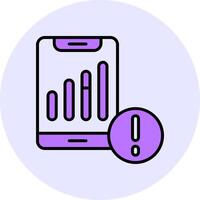 Signal strength Filled Circle Fill Style Icon vector