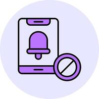 Notifications off Filled Circle Fill Style Icon vector