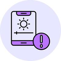 Adaptive brightness Filled Circle Fill Style Icon vector