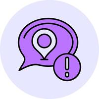 Location Filled Circle Fill Style Icon vector