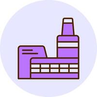 Factory Filled Circle Fill Style Icon vector