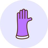 Workers Glove Filled Circle Fill Style Icon vector