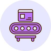 Assembly Line Filled Circle Fill Style Icon vector