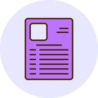Job Application Form Filled Circle Fill Style Icon vector