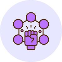 Worker Empowerment Filled Circle Fill Style Icon vector