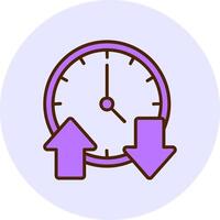 Clocking In Out Filled Circle Fill Style Icon vector