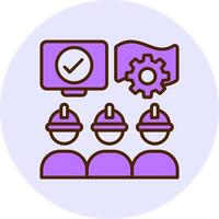 Labour Rights Protest Filled Circle Fill Style Icon vector