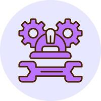 Labor Day Festivities Filled Circle Fill Style Icon vector