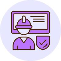 Work Safety Training Filled Circle Fill Style Icon vector