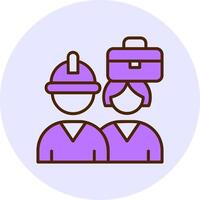 Diverse Work Environment Filled Circle Fill Style Icon vector