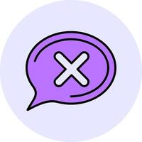Cross Filled Circle Fill Style Icon vector