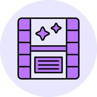 Camera roll Filled Circle Fill Style Icon vector