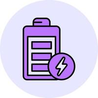 Battery full Filled Circle Fill Style Icon vector