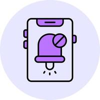 Notifications off Filled Circle Fill Style Icon vector