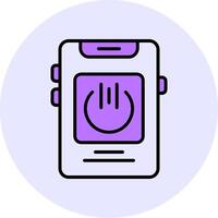 Running apps Filled Circle Fill Style Icon vector