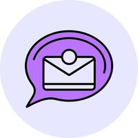 New email Filled Circle Fill Style Icon vector