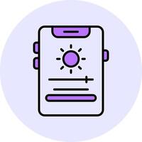 Adaptive brightness Filled Circle Fill Style Icon vector