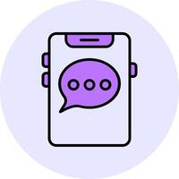 SMS Filled Circle Fill Style Icon vector