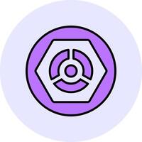 Toolbox Filled Circle Fill Style Icon vector