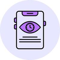 Screen timeout Filled Circle Fill Style Icon vector
