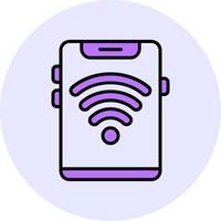 WiFi Filled Circle Fill Style Icon vector
