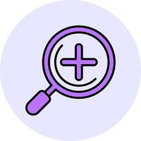 Zoom in Filled Circle Fill Style Icon vector