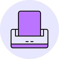 Print Filled Circle Fill Style Icon vector