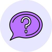 Question mark Filled Circle Fill Style Icon vector