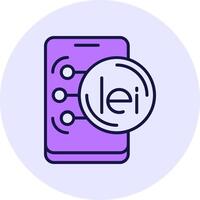 Romanian Leu Filled Circle Fill Style Icon vector