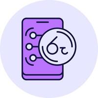 Sri Lankan Rupee Filled Circle Fill Style Icon vector