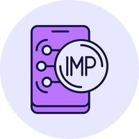 Isle of Man Pound Filled Circle Fill Style Icon vector