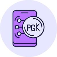 Papua New Guinean Kina Filled Circle Fill Style Icon vector