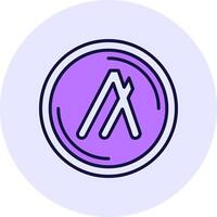 Algorand Filled Circle Fill Style Icon vector