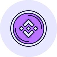 Binance Coin Filled Circle Fill Style Icon vector