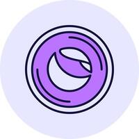 Terra Filled Circle Fill Style Icon vector
