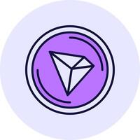 Tron Filled Circle Fill Style Icon vector